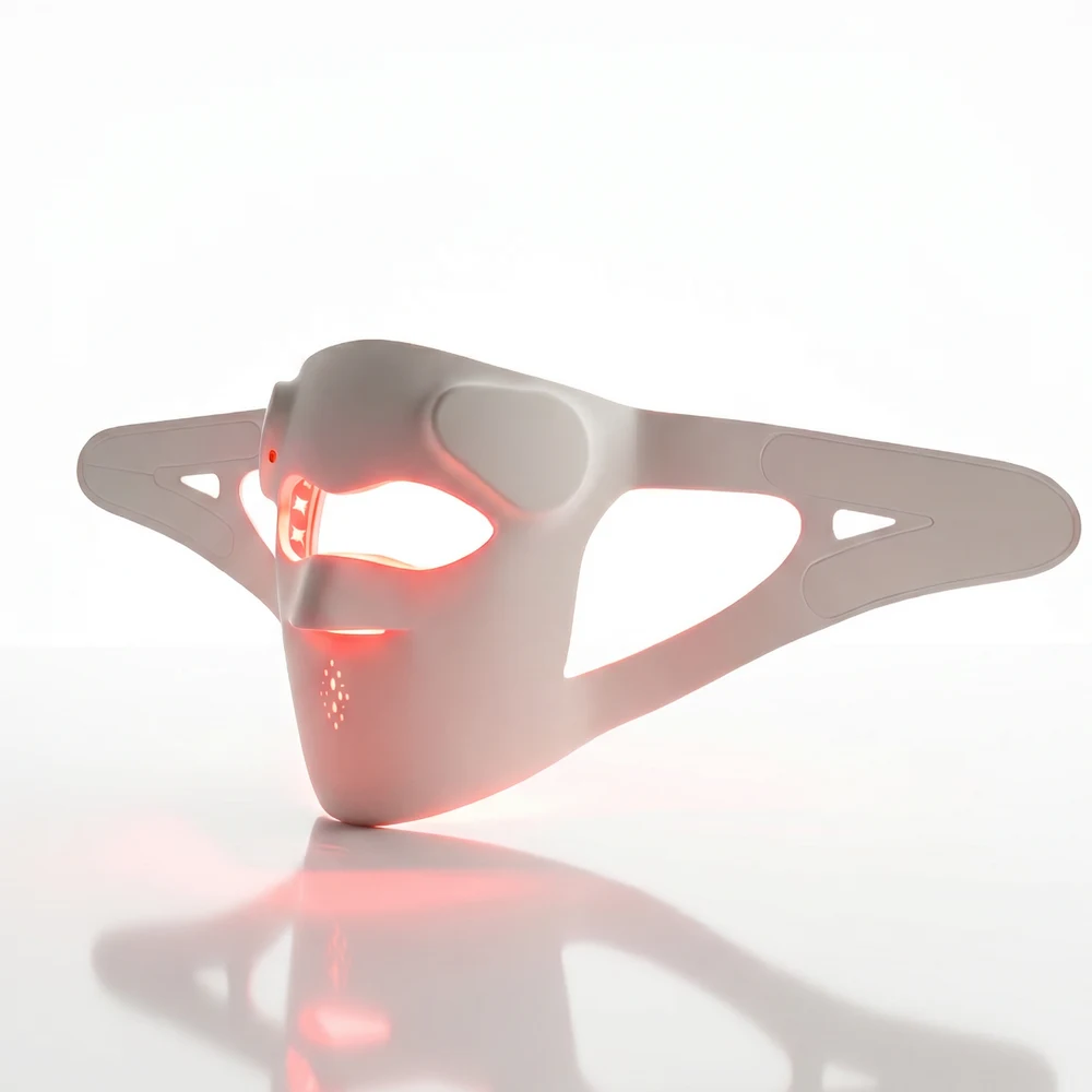 Dr. Renú SpectraLift Advanced LED Mask with head straps, shown from the side